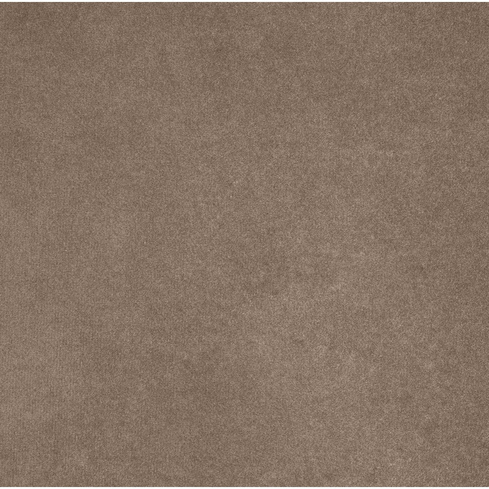 Velin Taupe Velvet Upholstered Ottoman / Stool