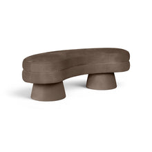 Zenna Brown Velvet Upholstered Bench