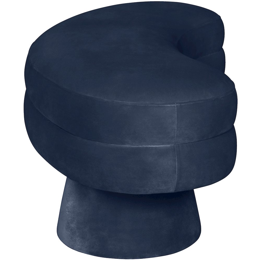 Zenna Navy Velvet Upholstered Bench
