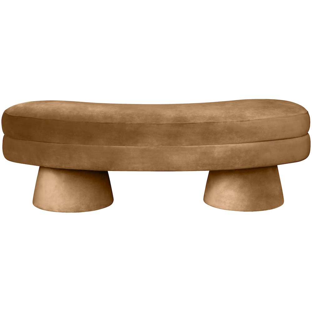 Zenna Saddle Velvet Upholstered Bench