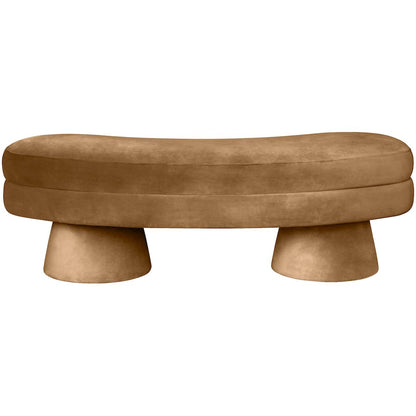 Zenna Saddle Velvet Upholstered Bench