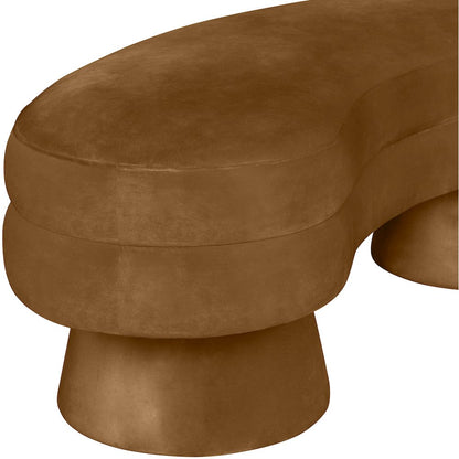 Zenna Saddle Velvet Upholstered Bench