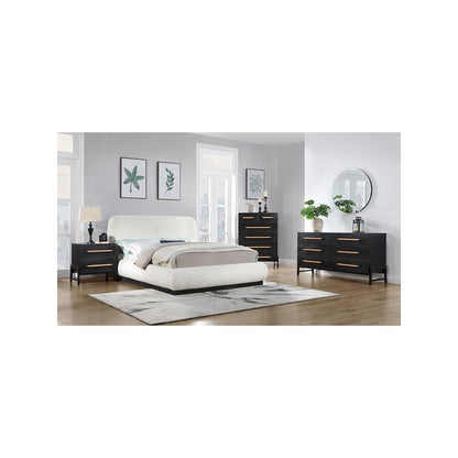 Kaya Black Vegan Leather Night Stand