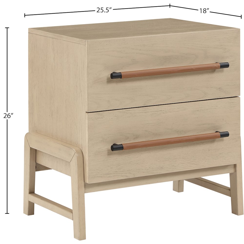 Kaya Natural Vegan Leather Night Stand