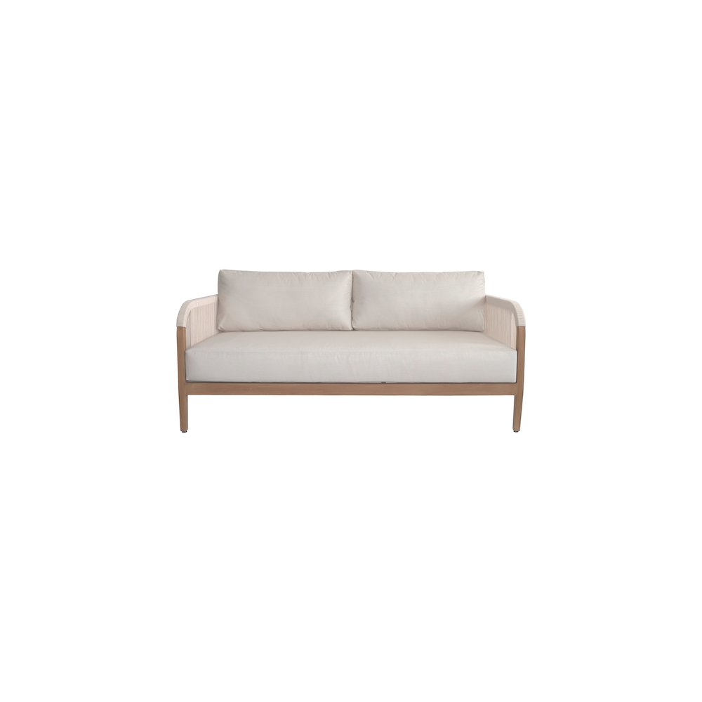 Maui Cream Water Resistant Fabric Outdoor Patio Loveseat