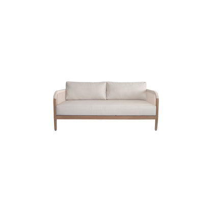 Maui Cream Water Resistant Fabric Outdoor Patio Loveseat
