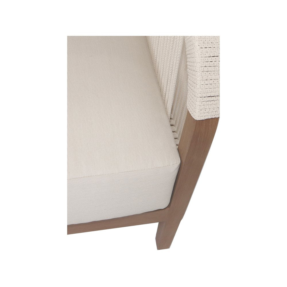 Maui Cream Water Resistant Fabric Outdoor Patio Loveseat