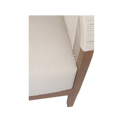 Maui Cream Water Resistant Fabric Outdoor Patio Sofa