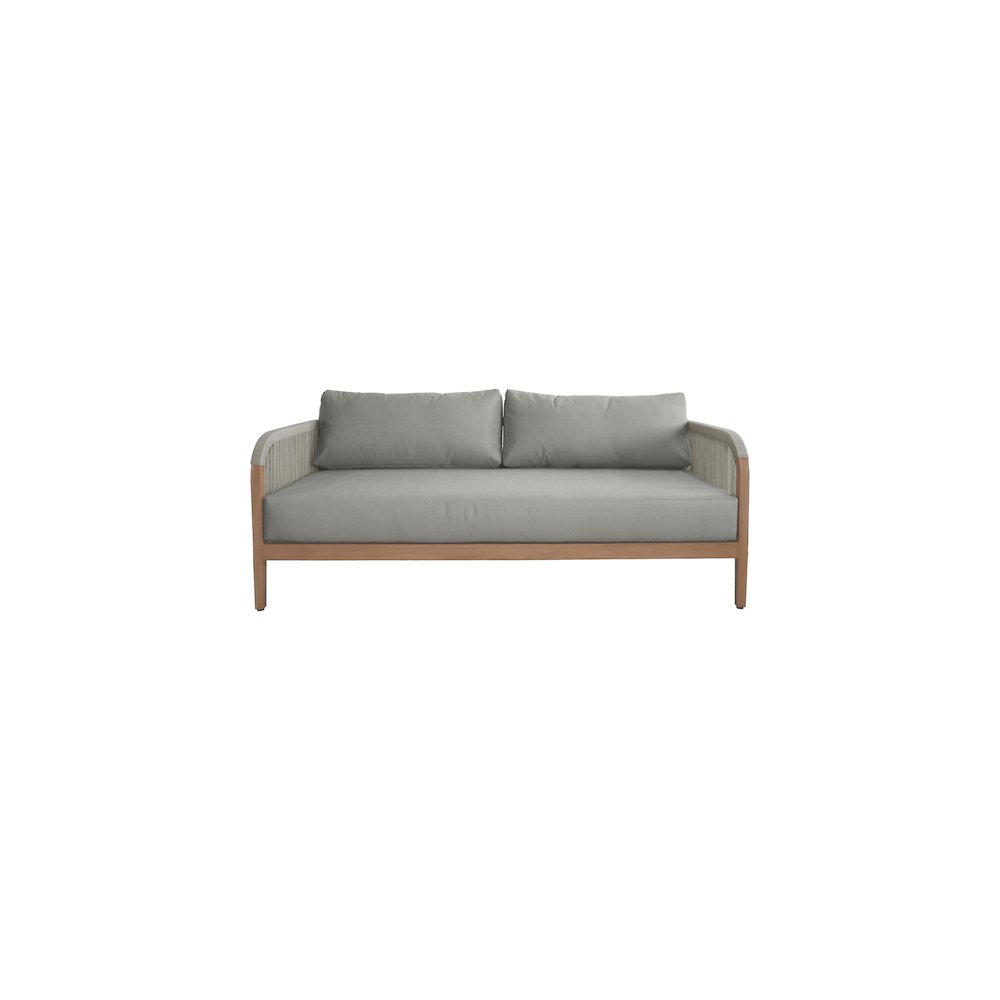 Maui Grey Water Resistant Fabric Outdoor Patio Loveseat