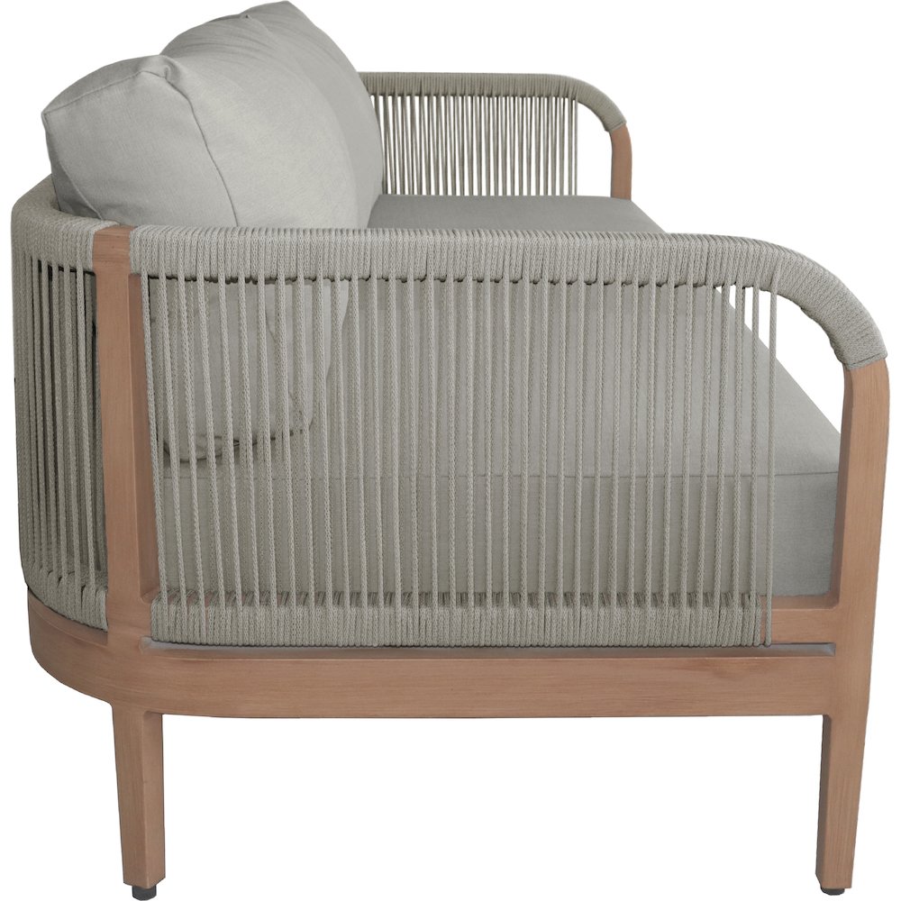 Maui Grey Water Resistant Fabric Outdoor Patio Loveseat