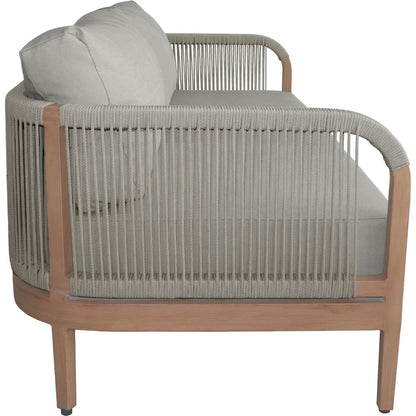 Maui Grey Water Resistant Fabric Outdoor Patio Loveseat