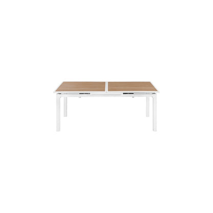 Nizuc Brown Wood Look Accent Paneling Outdoor Patio Dining Table