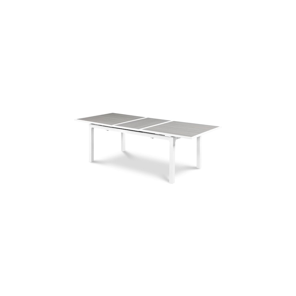 Nizuc Grey Wood Look Accent Paneling Outdoor Patio Dining Table