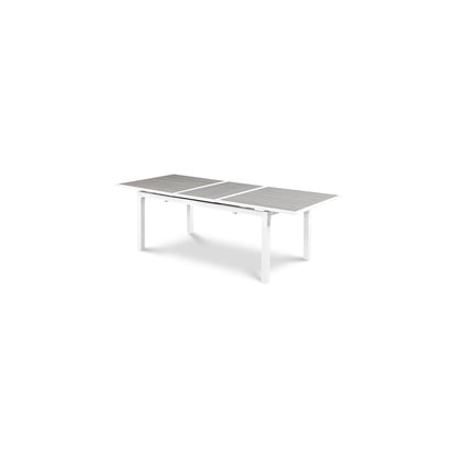 Nizuc Grey Wood Look Accent Paneling Outdoor Patio Dining Table