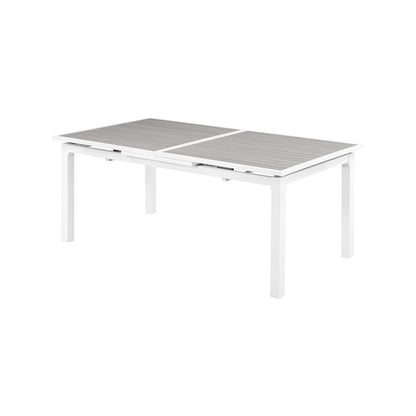 Nizuc Grey Wood Look Accent Paneling Outdoor Patio Dining Table