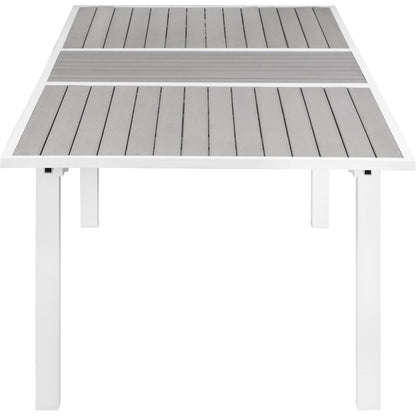 Nizuc Grey Wood Look Accent Paneling Outdoor Patio Dining Table