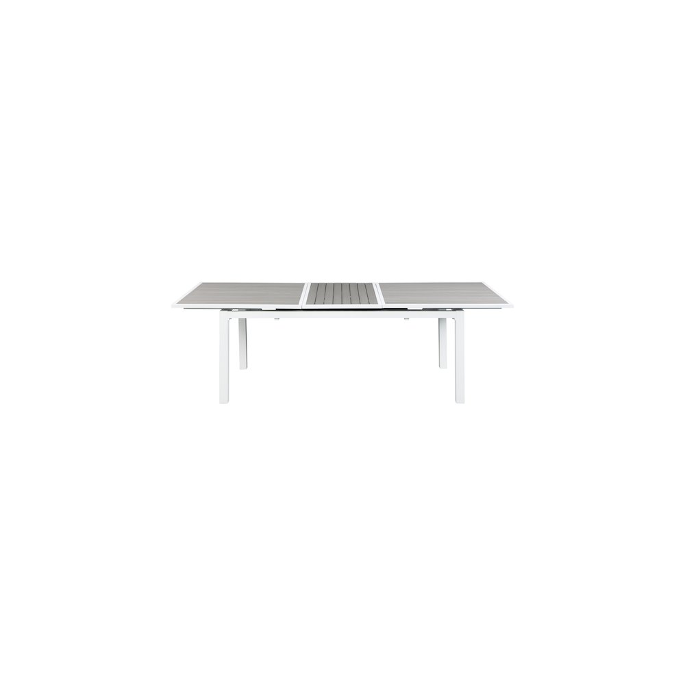 Nizuc Grey Wood Look Accent Paneling Outdoor Patio Dining Table
