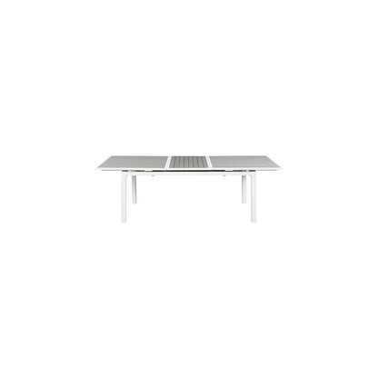 Nizuc Grey Wood Look Accent Paneling Outdoor Patio Dining Table