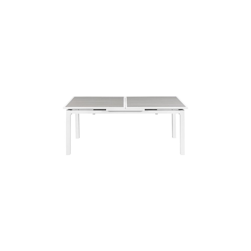 Nizuc Grey Wood Look Accent Paneling Outdoor Patio Dining Table