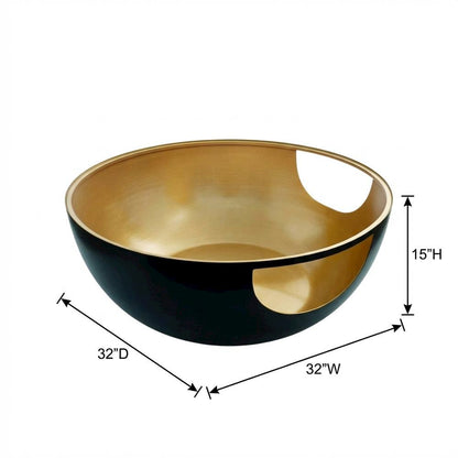 Black and gold lacquer coffee table with contemporary style and sleek finish