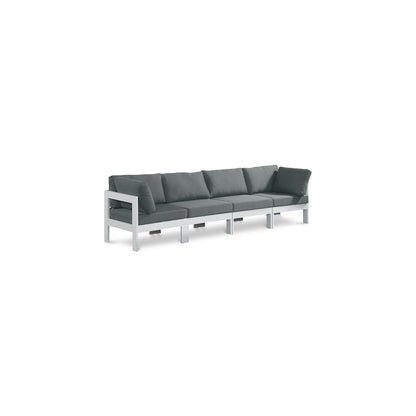 Nizuc Grey Water Resistant Fabric Outdoor Patio Modular Sofa