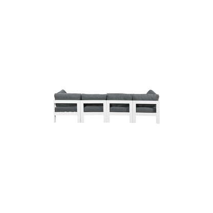 Nizuc Grey Water Resistant Fabric Outdoor Patio Modular Sofa
