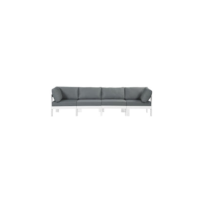 Nizuc Grey Water Resistant Fabric Outdoor Patio Modular Sofa