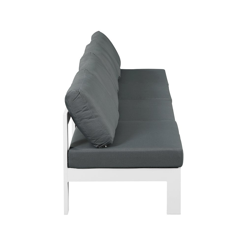 Nizuc Grey Water Resistant Fabric Outdoor Patio Modular Sofa