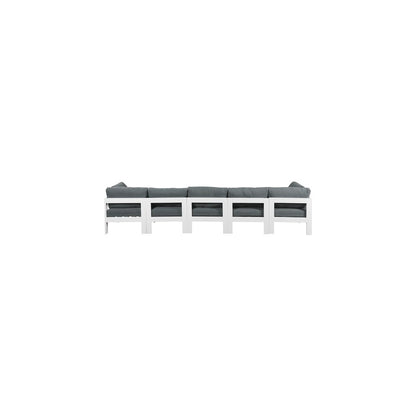 Nizuc Grey Water Resistant Fabric Outdoor Patio Modular Sofa