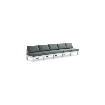 Nizuc Grey Water Resistant Fabric Outdoor Patio Modular Sofa