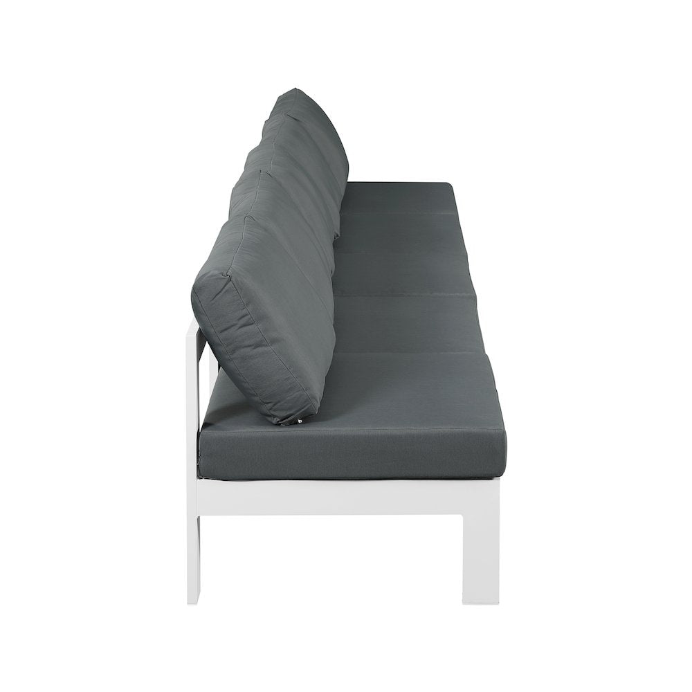 Nizuc Grey Water Resistant Fabric Outdoor Patio Modular Sofa