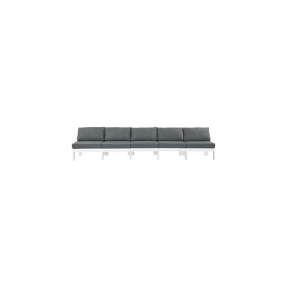 Nizuc Grey Water Resistant Fabric Outdoor Patio Modular Sofa