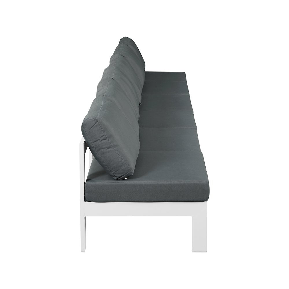 Nizuc Grey Water Resistant Fabric Outdoor Patio Modular Sofa