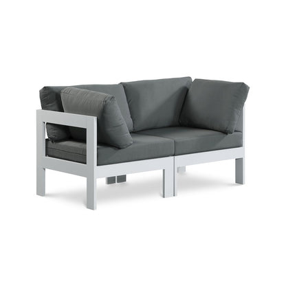 Nizuc Grey Water Resistant Fabric Outdoor Patio Modular Sofa