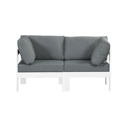 Nizuc Grey Water Resistant Fabric Outdoor Patio Modular Sofa