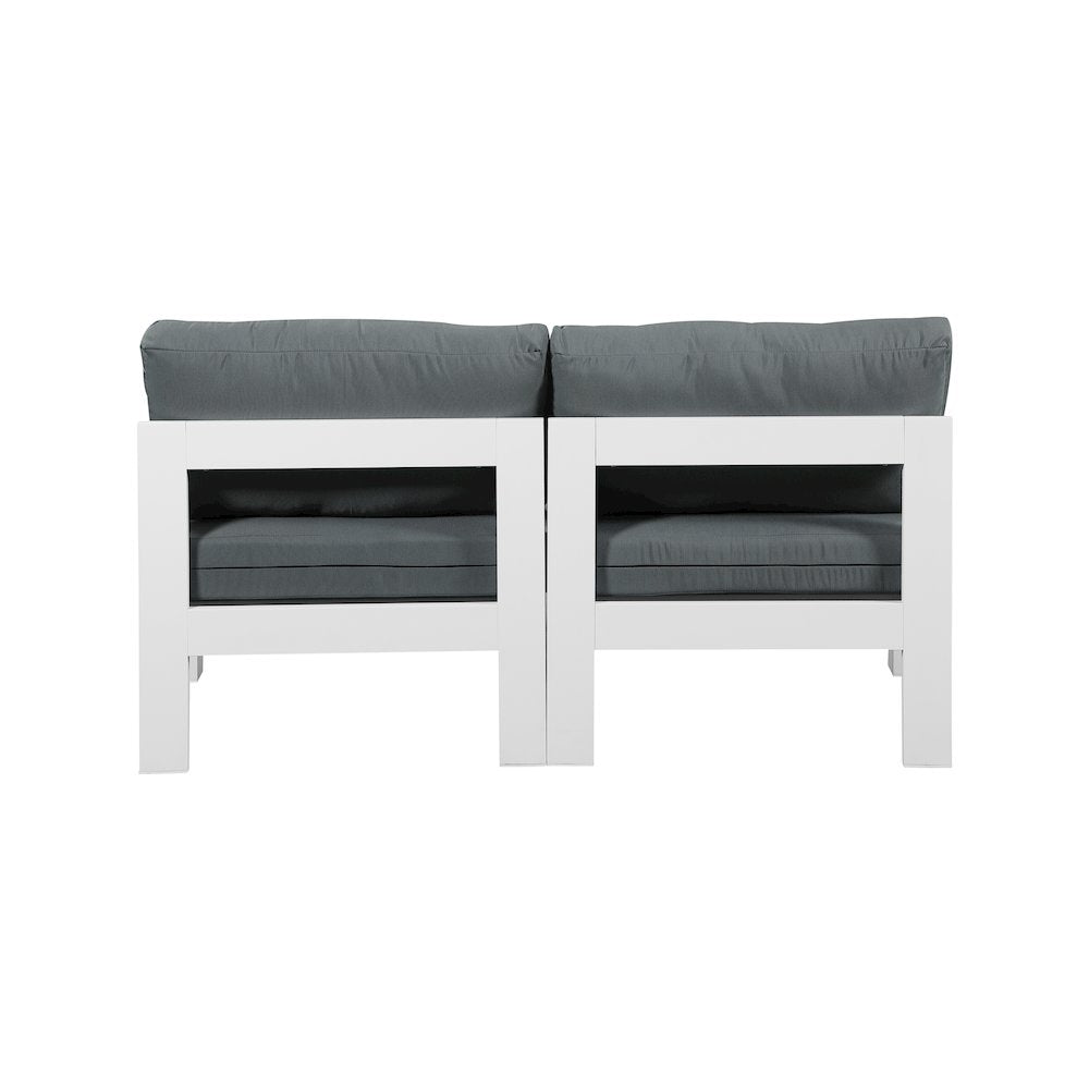 Nizuc Grey Water Resistant Fabric Outdoor Patio Modular Sofa