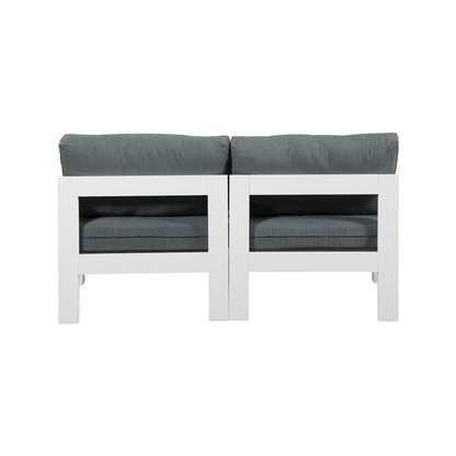 Nizuc Grey Water Resistant Fabric Outdoor Patio Modular Sofa