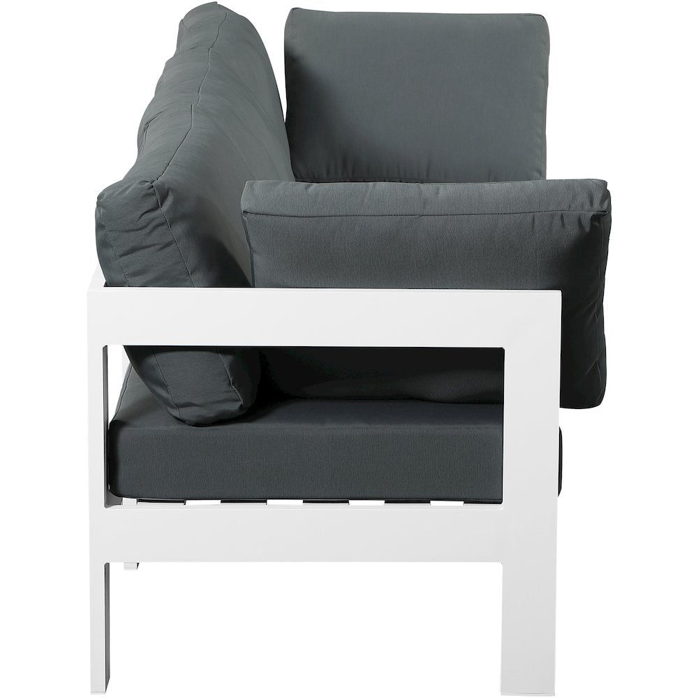Nizuc Grey Water Resistant Fabric Outdoor Patio Modular Sofa