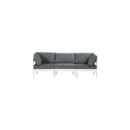 Nizuc Grey Water Resistant Fabric Outdoor Patio Modular Sofa