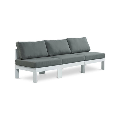 Nizuc Grey Water Resistant Fabric Outdoor Patio Modular Sofa