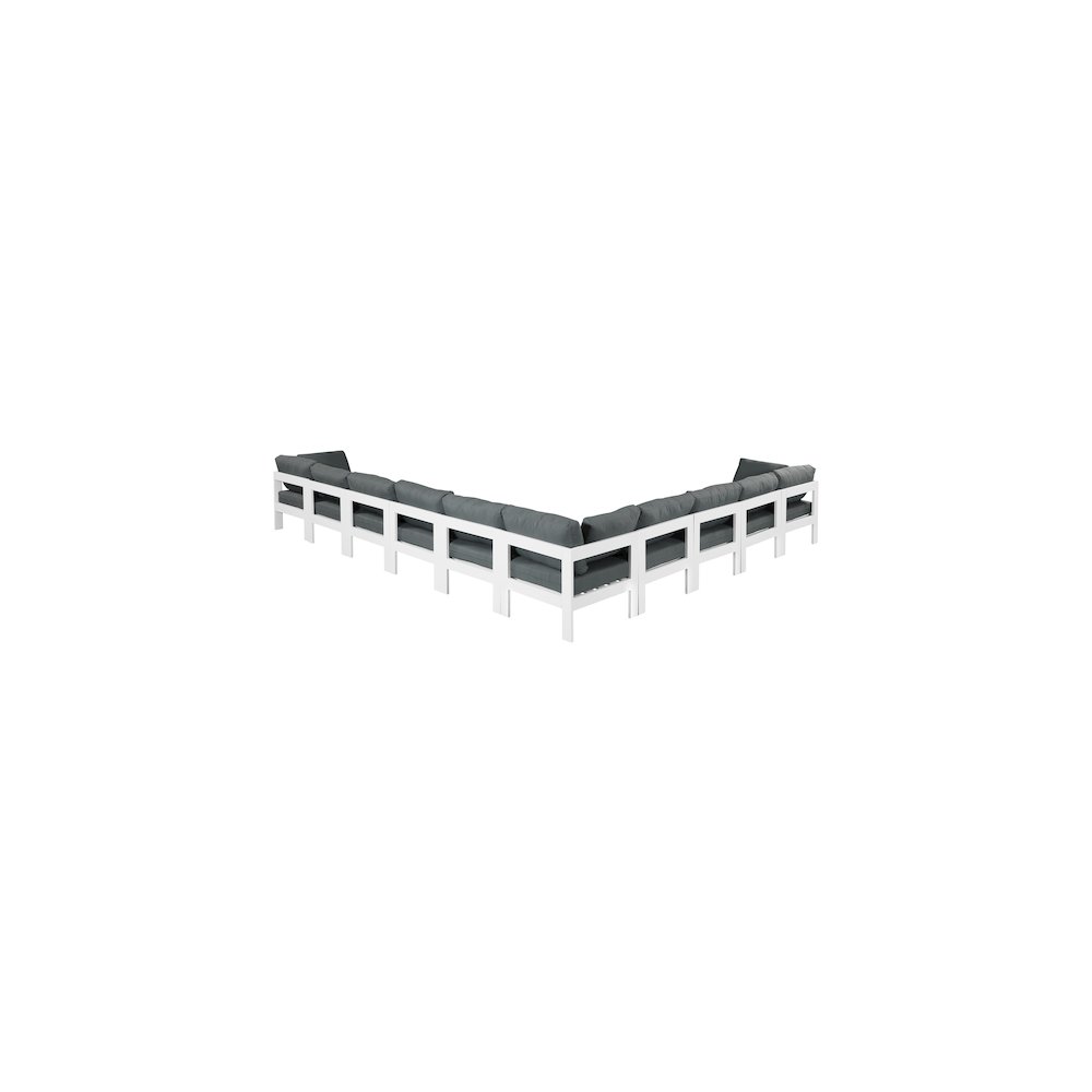 Nizuc Grey Water Resistant Fabric Outdoor Patio Modular Sectional