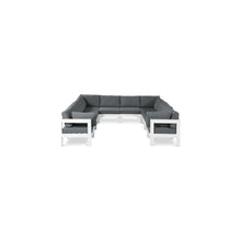 Nizuc Grey Water Resistant Fabric Outdoor Patio Modular Sectional