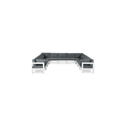Nizuc Grey Water Resistant Fabric Outdoor Patio Modular Sectional