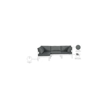 Nizuc Grey Water Resistant Fabric Outdoor Patio Modular Sectional