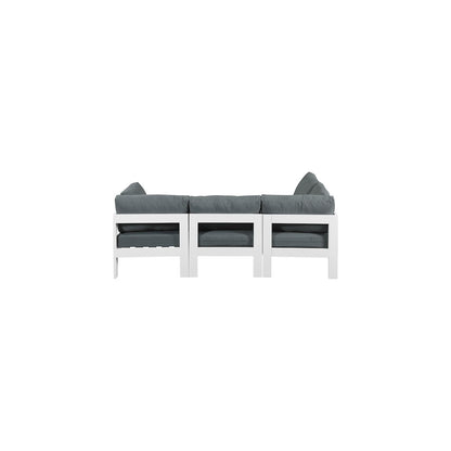 Nizuc Grey Water Resistant Fabric Outdoor Patio Modular Sectional