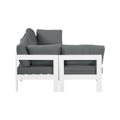 Nizuc Grey Water Resistant Fabric Outdoor Patio Modular Sectional