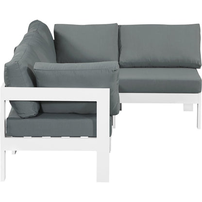 Nizuc Grey Water Resistant Fabric Outdoor Patio Modular Sectional