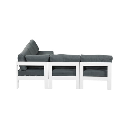 Nizuc Grey Water Resistant Fabric Outdoor Patio Modular Sectional