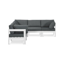 Nizuc Grey Water Resistant Fabric Outdoor Patio Modular Sectional