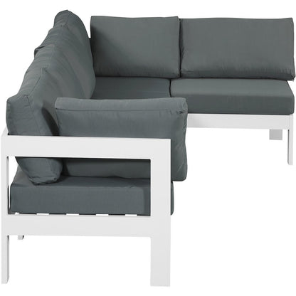Nizuc Grey Water Resistant Fabric Outdoor Patio Modular Sectional
